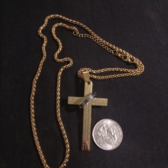 🤩18k Real Gold Plated Lord's Prayer Necklace - Picture 2 of 5